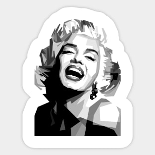 Black and White Marylin Monroe celeb poster Sticker